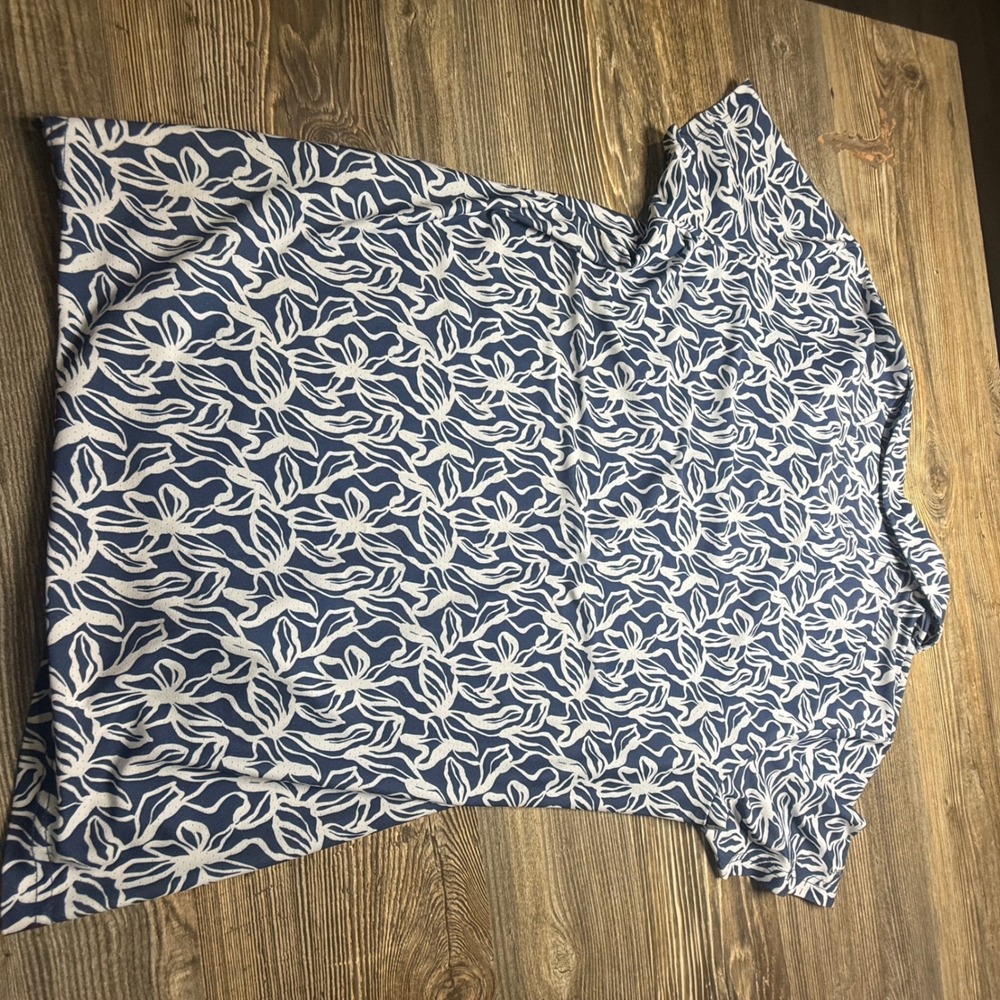 Black Clover Womens Navy White Floral Golf Polo Shirt Size Large Performance L - Picture 10 of 10